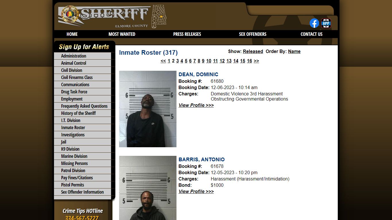Inmate Roster - Elmore County AL Sheriff's Office